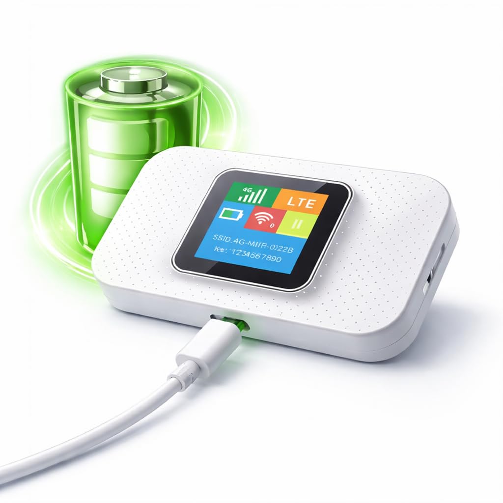 Router WiFi Portatile 4G LTE Mobile Hotspot, Modem SIM Wireless Tascabile con Display, Connessione Internet Veloce per Viaggio, Casa, Ufficio, Supporto Multi dispositivo 10-12