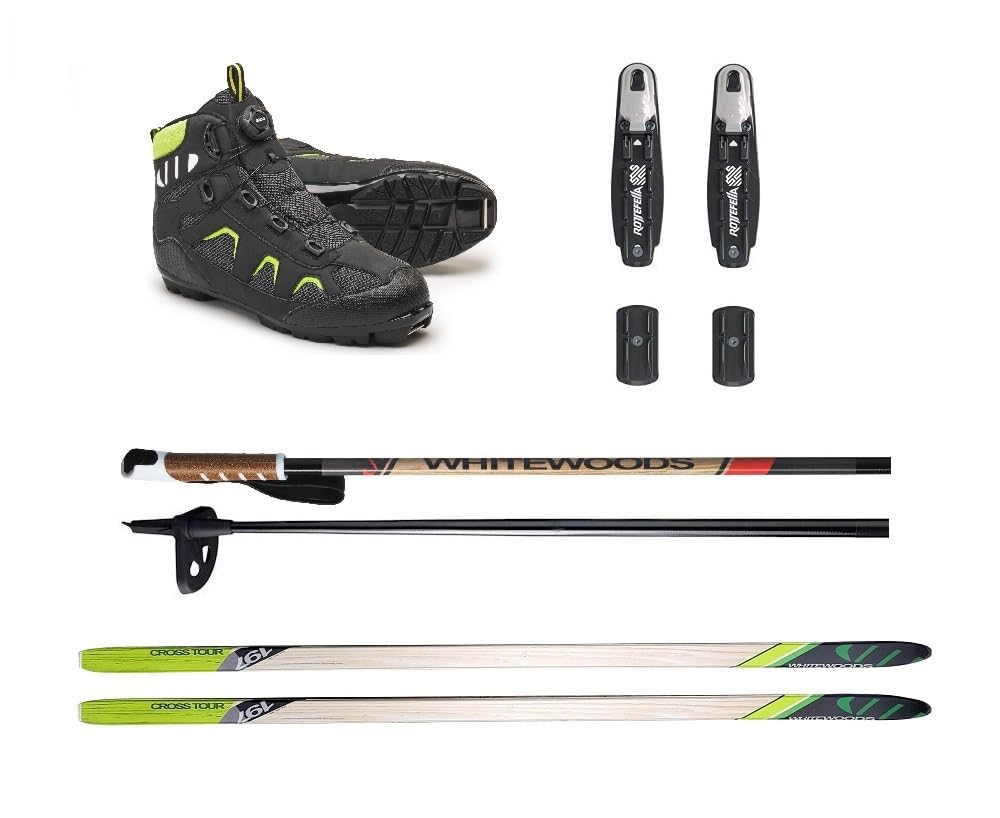 Whitewoods Adult NNN Cross Country Ski Package, 197cm (for Skiers 151-180 lbs.)