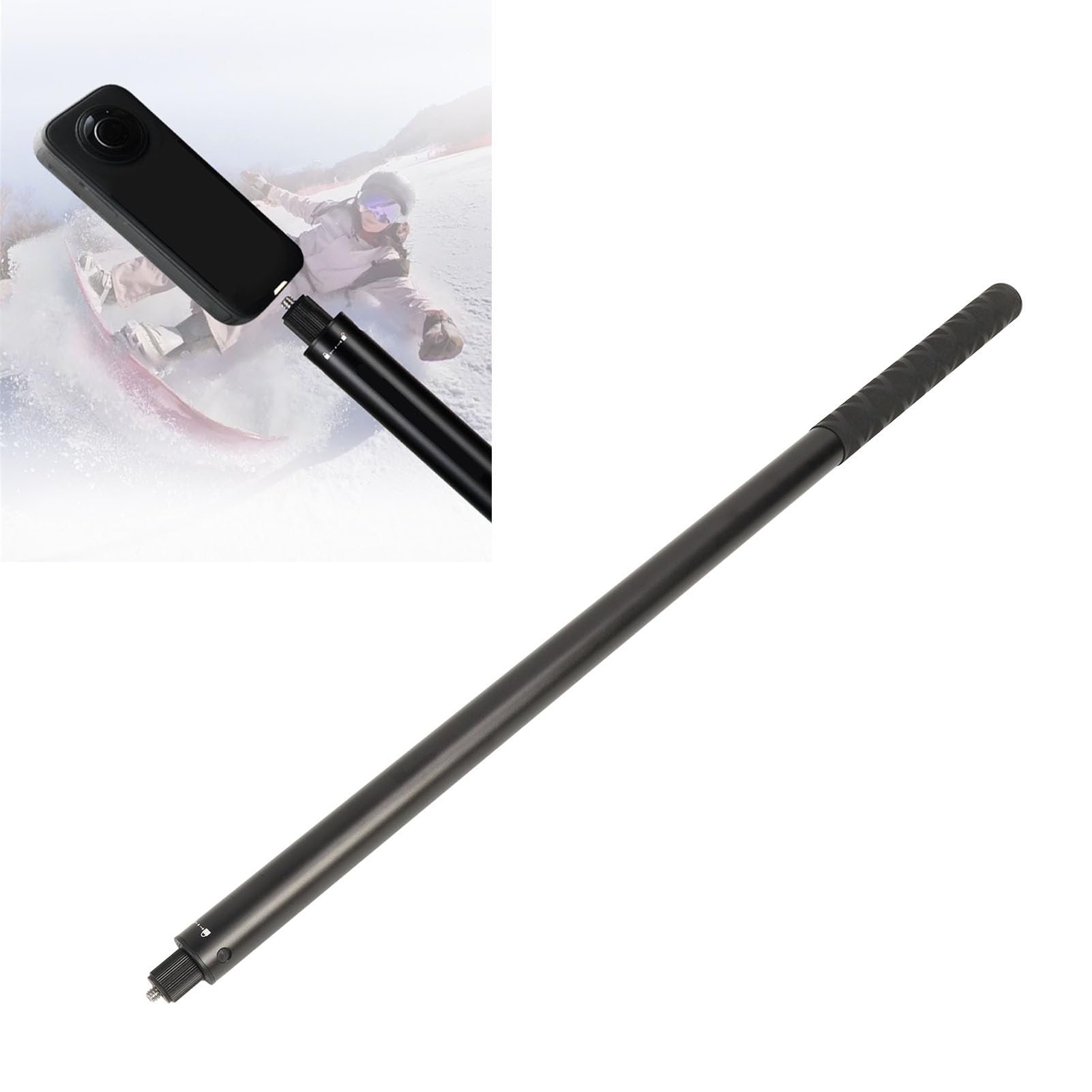 Bâton de Selfie pour Caméra d'action en Aluminium à Visser, Bâton de Caméra de Sport à Vis Extensible pour 360X3, One RS, GO 2, One X2, One R, One X