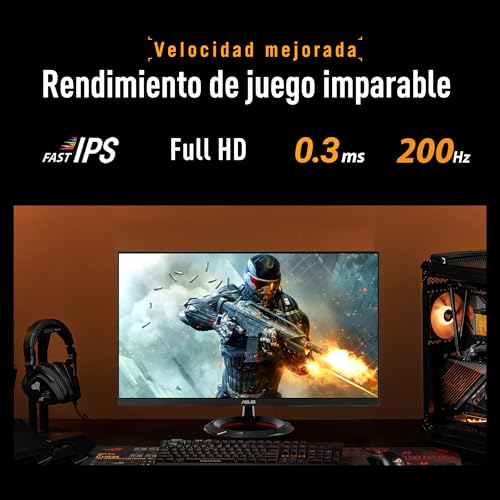 Miniatura 4 de ASUS TUF Gaming VG279Q5R - Monitor de 27", Full HD (1920 x 1080), 200 Hz, Fast IPS, ELMB, 0,3 ms GTG (mín.), Altavoces estéreo, DisplayWidget Center, AI Visual
