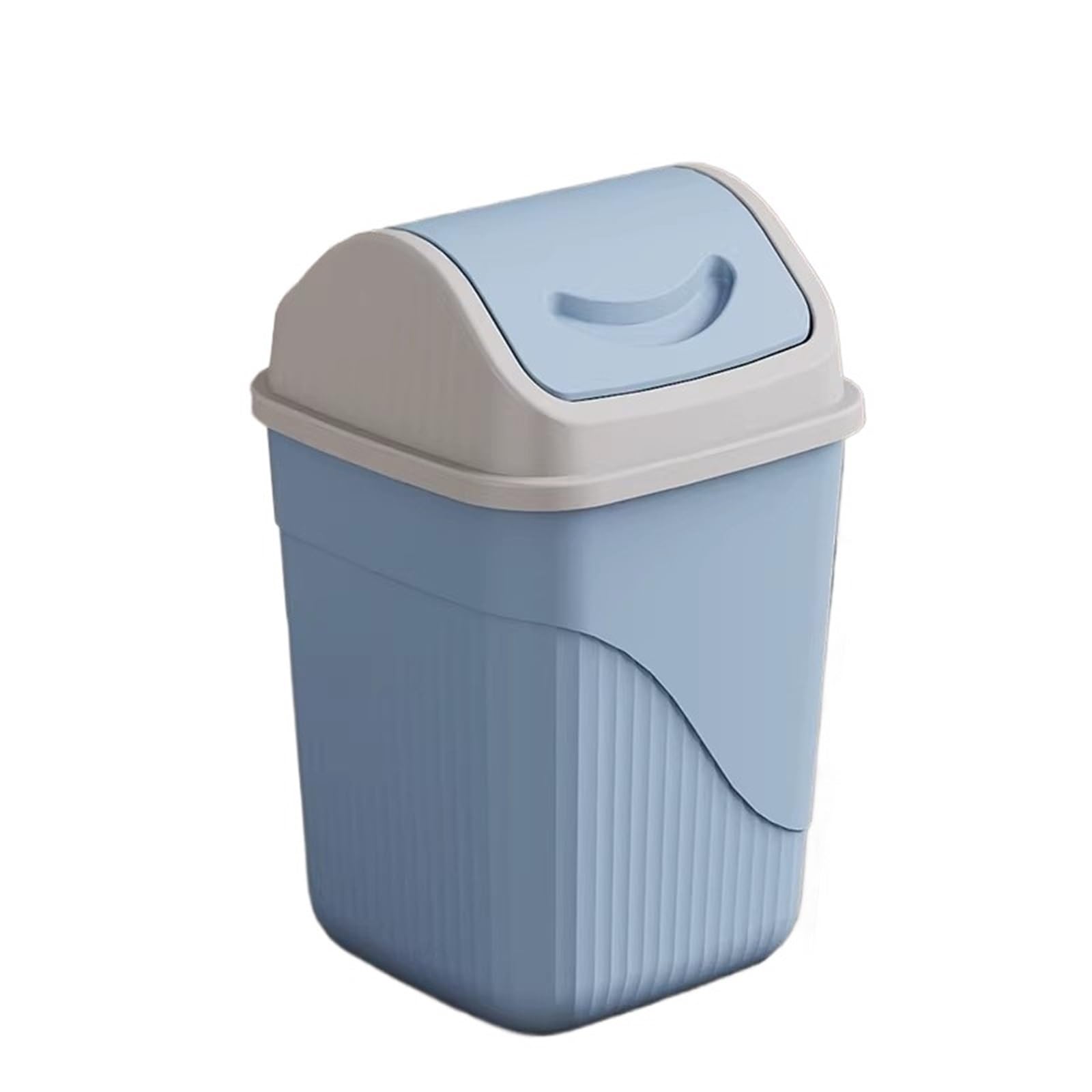 Waste Bins Garbage Bin With Lid Household Toilet Bathroom Kitchen Living Room Large Size Capacity(Blue,Small)
