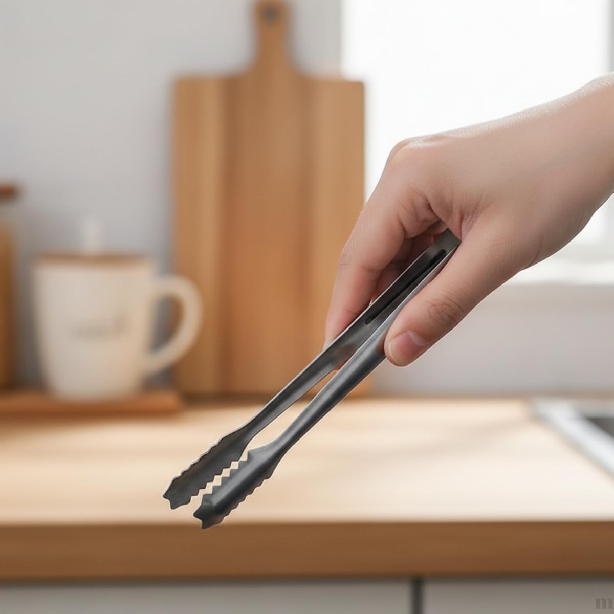 Metal 16 cm Buz ve Şeker Maşası | Tırtıklı Profesyonel Servis Maşası | 4.5 cm Ağız Açıklığı | Dayanıklı Mutfak Gereci
