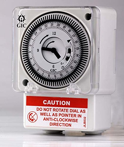 GIC J648B1 Make FM1 / Quartz Daily 240 VAC 1 Way Base/DIN Mounting, 15 x 15 x 15, White