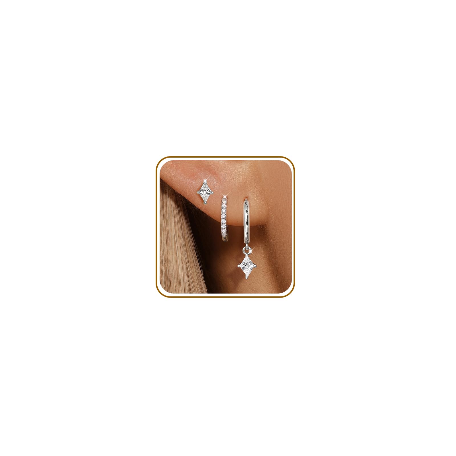 Angelady Gold Hoop Earrings Set