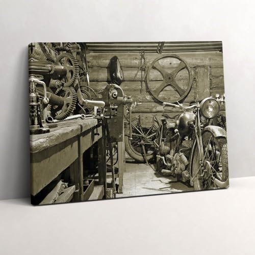 Vieilles motos en peinture murale d'art pour raviver la nostalgie des voyages