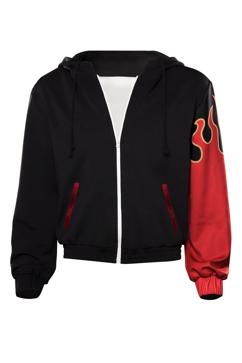 Cekalue Adult Unisex Jin Kazama Hoodie Pullover 3D Zipper Hooded Sweatshirt Jacket Halloween Christmas Anime Cosplay Costume