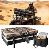 ATV Storage Bag, 80L Cargo Storage with 13L Cooler for Front & Rear Racks