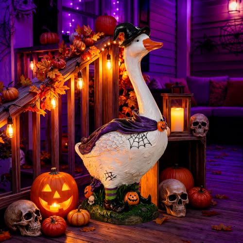 GIGALUMI 20" Halloween Witch Porch Goose for Outdoor Halloween Decorations - image 3