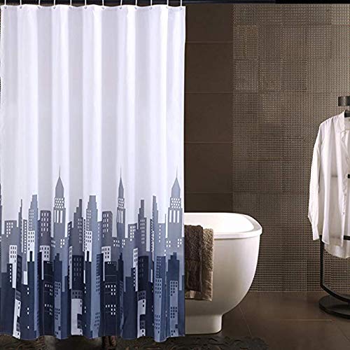 Rideau de douche imperméable en polyester épais anti-moisissure occultant 240x200cm