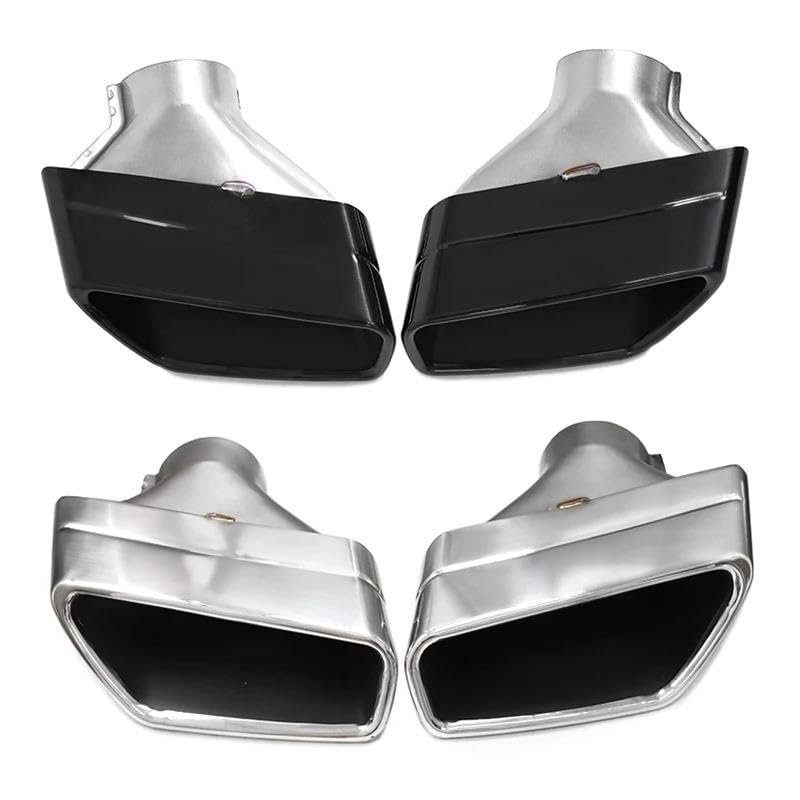 Puntas de escape con diseño de boquilla cuadrada Black A para BMW G30 G31 G32 de 1 par 4