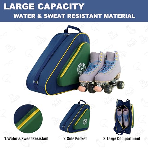 Image of HEXIFUL Skate Bag for Ice, Inline, Roller & Quad Skates - Kids & Adults