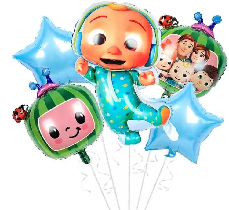 5 Pieces baby Balloons Birthday Party Supplies kids Decorations Aluminum Mylar Foil Balloons for Baby Shower Kids Birthday Party Decorations Room Decor Sets