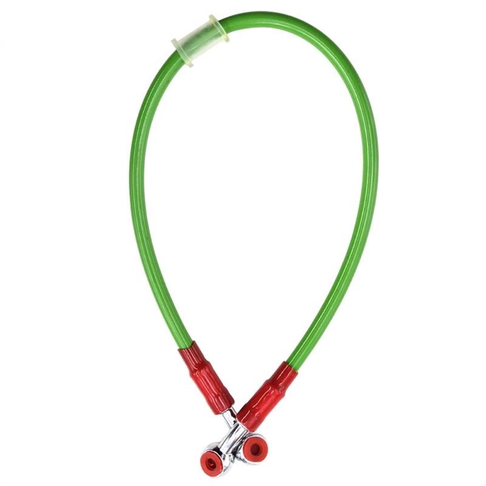 Ksxzw Green Motorbike Part Universal Motorcycle 95Cm Braided Steel Hydraulic Brake Line Clutch Oil Hose Tube(Green)