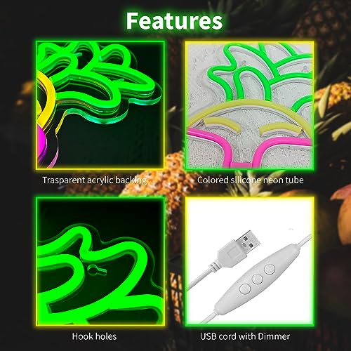 Vikliu BL01 Pineapple Neon Sign, Cool Pineapple Led Neon Light Sign thumb #2