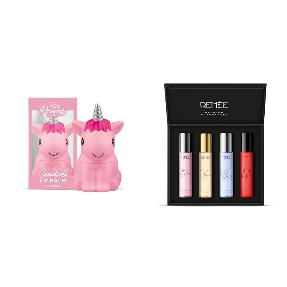 RENEE Princess Snowball Natural Lip Balm 3Gm For Pre-Teen Girls | Color - Pink And Women's Premium Perfume Gift Set Combo Pack Of 4 Eau De Parfum - 15Ml-image-47
