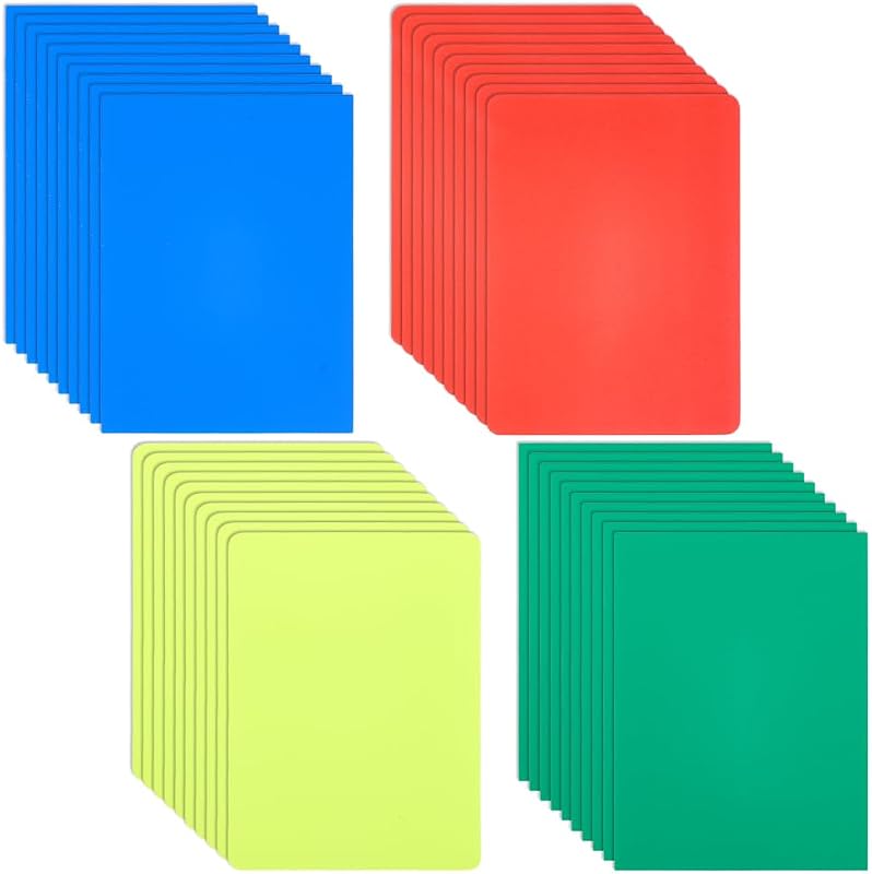 OLYCRAFT Tarjetas de penalización de árbitro de PVC Juegos de tarjetas de árbitro Árbitro de fútbol para juego de competición deportiva Tarjeta de penalización de fútbol