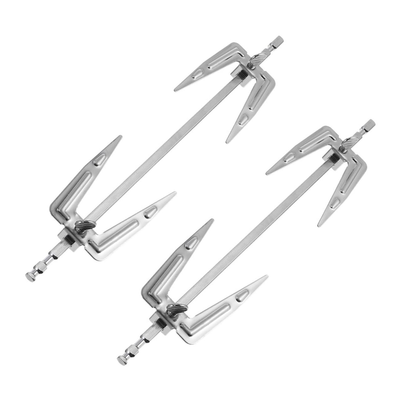 CIYODO 2pcs Stainless Steel Rotating Chicken Forks for Oven Roasting High Temperature Grill Tools for Cooking Chicken Meat Kitchen