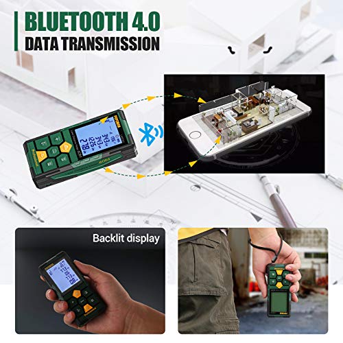 Laser Measure 196Ft, Popoman Rechargeable With Bluetooth Laser Distance Meter, Intelligent House App For Joyplan, 2.25' Lcd Backlit, Measure Distance, Area, Volume, Pythagoras Measurement Tool #TOP3