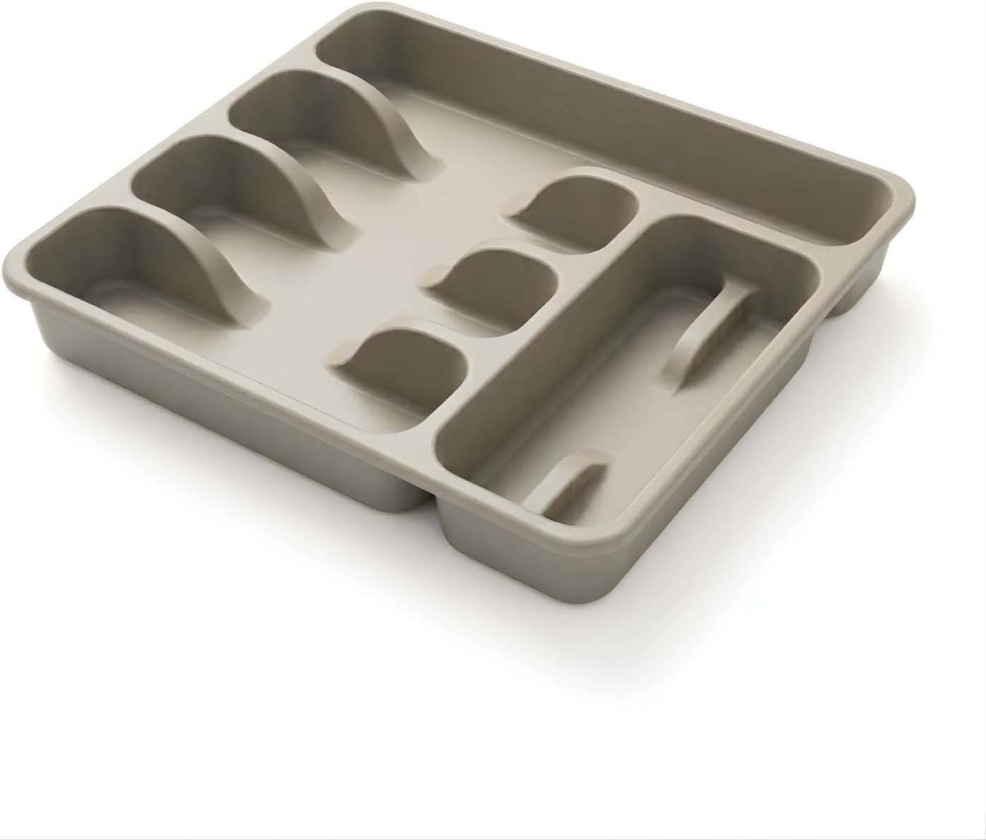 DIVCHI 6 Compartment Cutlery Tray for Kitchen Drawers, Beige — image 1