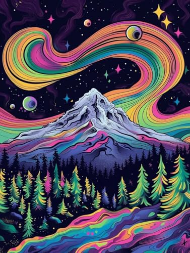 Pintura números adultos sin experiencia lienzo grande montaña decoración pared