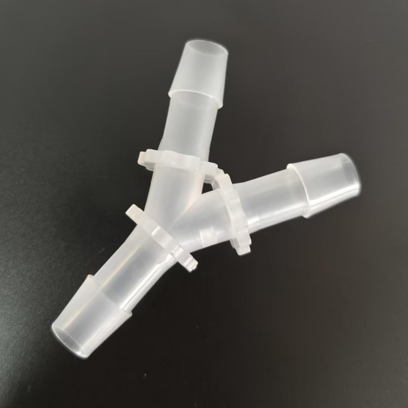 Plastikowa końcówka do węża wielokrotnego użytku typu Y — równy trójdrożny adapter do maszyn laboratoryjnych i spożywczych — 25 szt.(9.6mm 3/8inch)