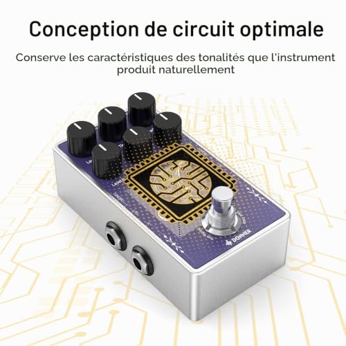 Donner pédale de retard à bande stéréo pour guitare électrique, pédale de retard analogique avec effet écho, pédale de guitare à bande blanche, True Bypass – vue 4