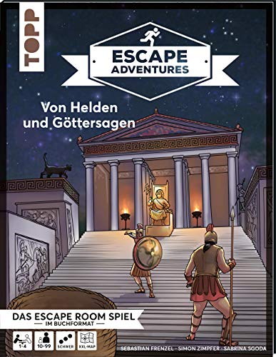 Escape Adventures – Von Helden und Göttersagen: Das ultimative Escape-Room-Erlebnis jetzt auch als Buch! Mit XXL-Mystery-Map für 1-4 Spieler. 90 ... im Buchformat für 1 bis 4 Spieler)