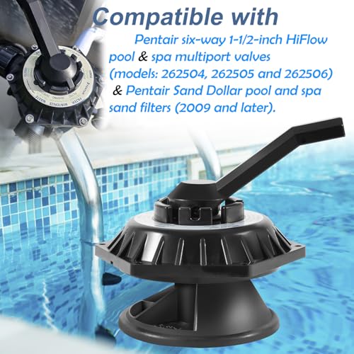 Deecaray 272531 Hi-Flow 6-Way Multiport Top Valve Compatible with 6-Way 1-1/2 inch Hi-Flow Pool and Spa Multiport Valve, Black, Replaces 262504, 262505,262506 by Deecaray - Used condition - Image 2