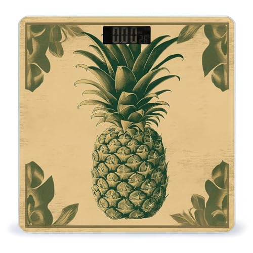 Báscula Digital Vintage de Baño con Pantalla LCD Grande