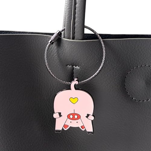 Bontoujour Men Women Creative Cute Funny Novelty Hanging Big Butt Animals Keychain, Lightweight Metal Key Chain Car Key Rings Key Holder Valentine Christmas Gift Bag Pendant Strap -Cat #TOP6