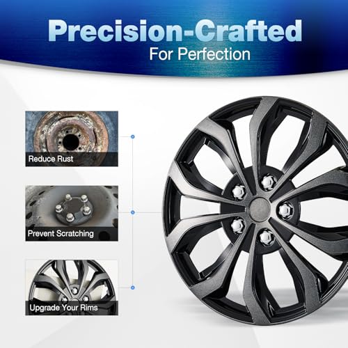 OPKOURE Universal 17 Inch Hub caps Wheel Covers for Car by OPKOURE - Used condition - Image 6
