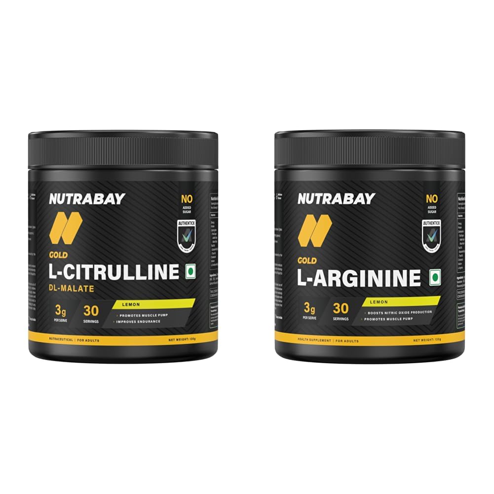 Nutrabay Gold Citrulline Malate 2:1 Supplement Powder 120g, Lemon Flavor – Boosts Nitric Oxide – Pre Workout for Muscle Pump, Improved Endurance & Recovery | Tested for Purity | No Banned Substances-image-12