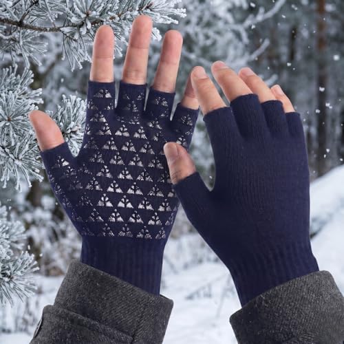 Image of Half Finger warm Woolen Winter hand gloves for men and women /woolen gloves /winter gloves