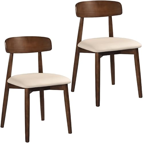 Miniatura 36 de YVYKFZD Sillas de comedor de madera maciza, juego de sillas de comedor sin brazos, sillas de cocina tapizadas de cuero, cómoda silla auxiliar con