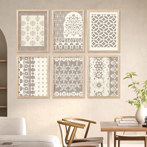 Image of kotart Premium Digital Madhubani Art Paintings with Frame for Home Decor - Framed Painting for Living Room Bedroom Office Room Decor - Painting for Wall Decoration - Pack of 6 (13x17, H)