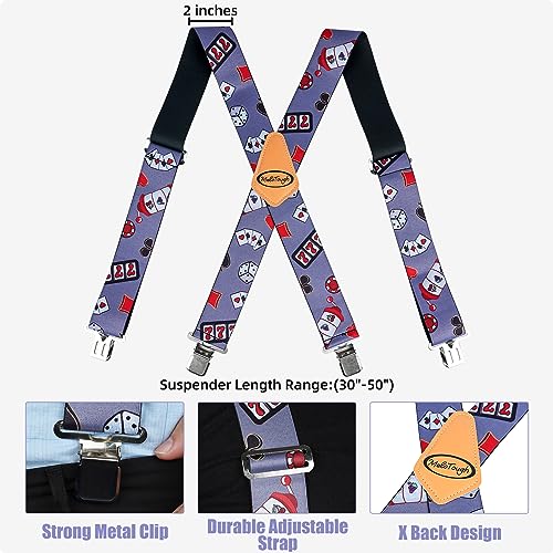 Image of MELOTOUGH Men's Suspenders w /Clip Heavy Duty suspenders for men Big and Tall Work suspenders for Jeans