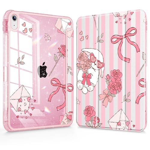 Funda para iPad A16 2025 y de 10.9 pulgadas con purpurina y soporte