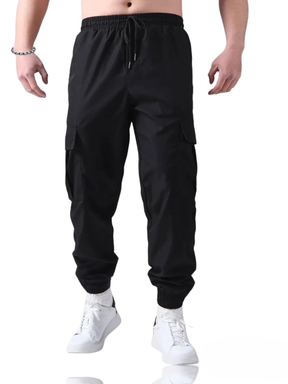 dockstreet Men/Unisex Cargo Joggers in Pure Thick Hosiery Soft Cottonfor a Relaxed Feel/Multipurpose in Their use for Athletic, Casual, Everyday wear and Suitable for All Seasons-picture-10