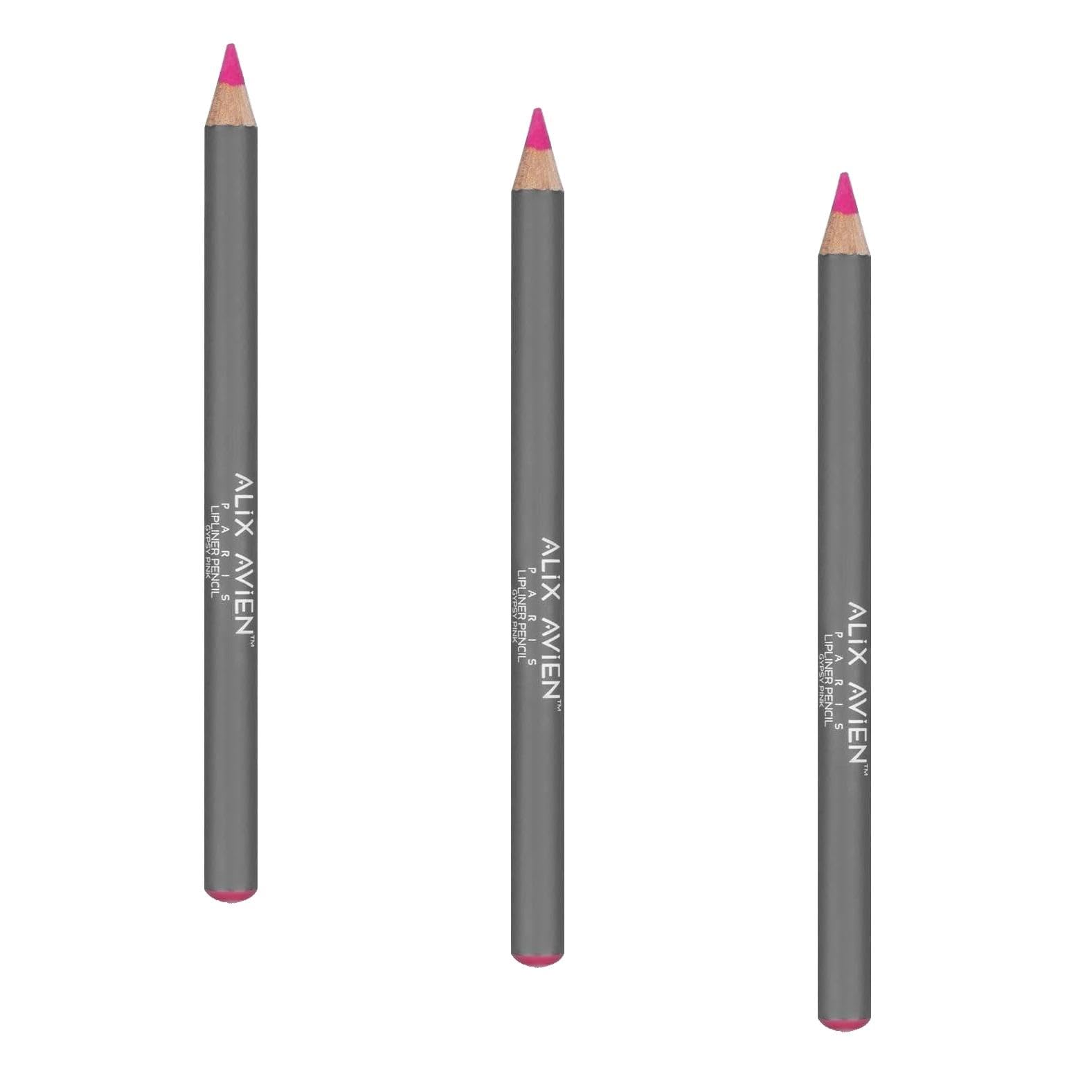 ALIX AVIEN Uzun Süre Kalıcı Dağılma Yapmayan Nemlendirici Dudak Kalemi - Lipliner Pencil Gipsy Pink (3 paketi)
