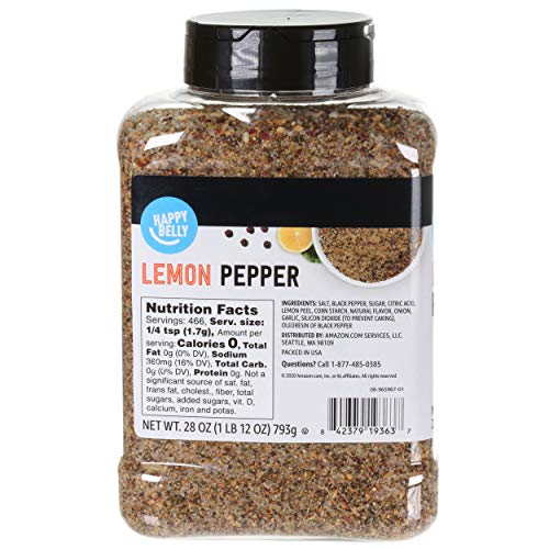 Amazon Brand - Happy Belly Lemon Pepper, 28 Ounce