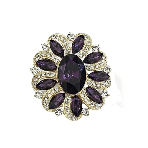 KAJYLFAST Alloy Acrylic Crystal Scarf Brooch Pin Accessories Scarves Buckle