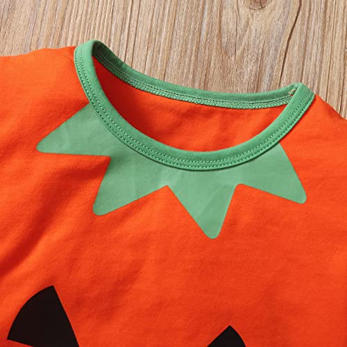 Baby Boys Girls Halloween Outfit Set Funny Halloween Long Sleeve Romper with Hat4