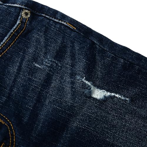 KIDSCOOL SPACE Baby Girl Boy Jeans,Small Kid Elastic Band Inside Ripped Denim Pants4