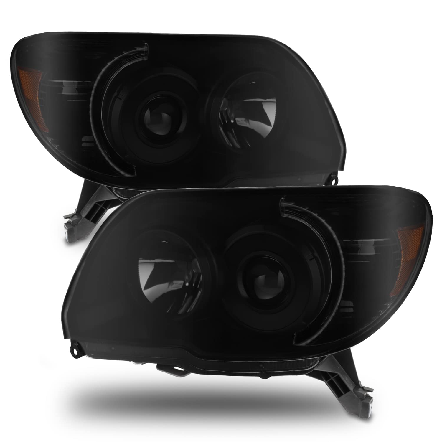 AKKON Black Smoke Replacement Headlights for 2006-2009 Toyota 4Runner