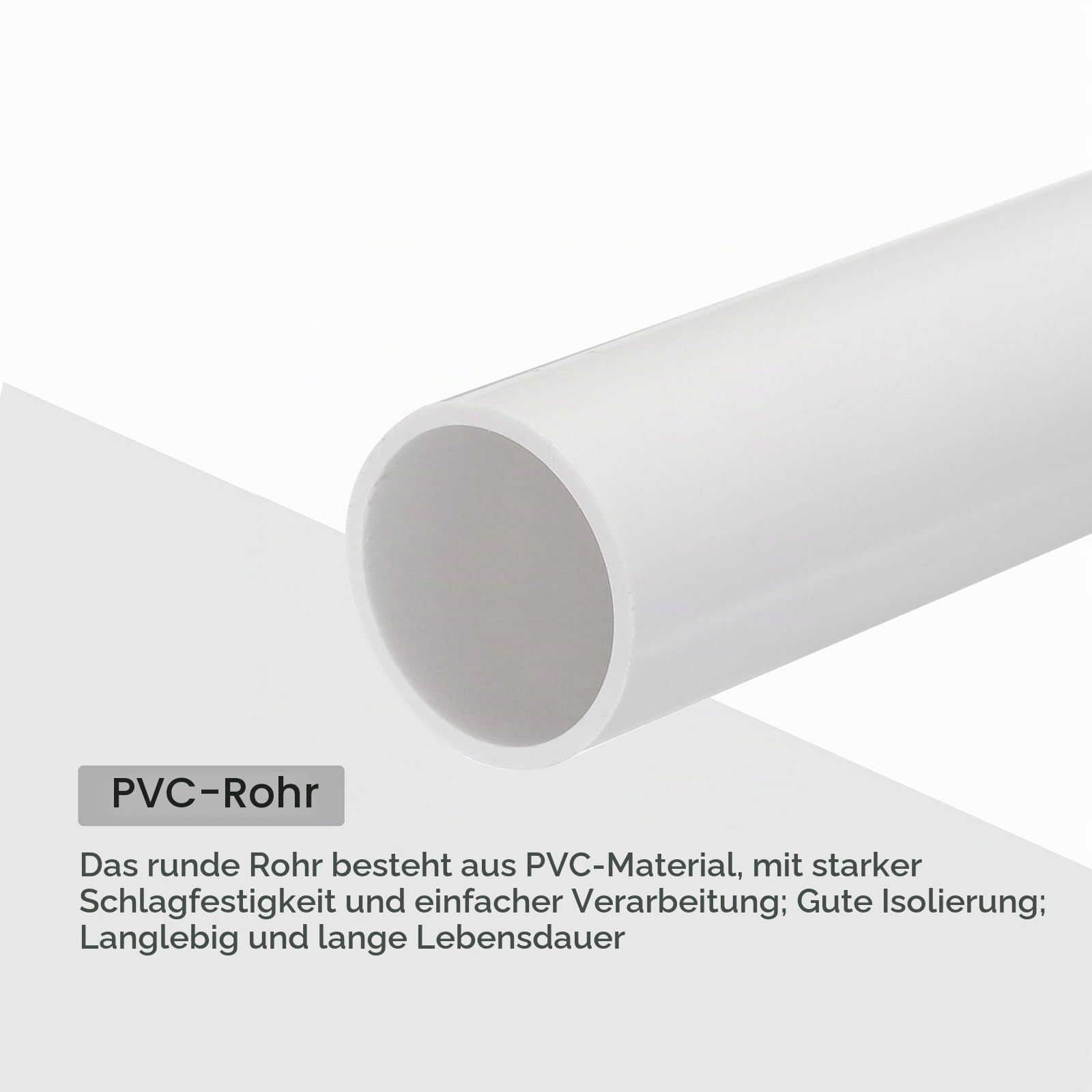 2x PVC Rohr Rund starre Kunststoffrohr 10mm ID 12mm AD 500mm Weiß für 2x PVC Rohr Rund starre Kunststoffrohr 10mm ID 12mm AD 500mm Weiß für
