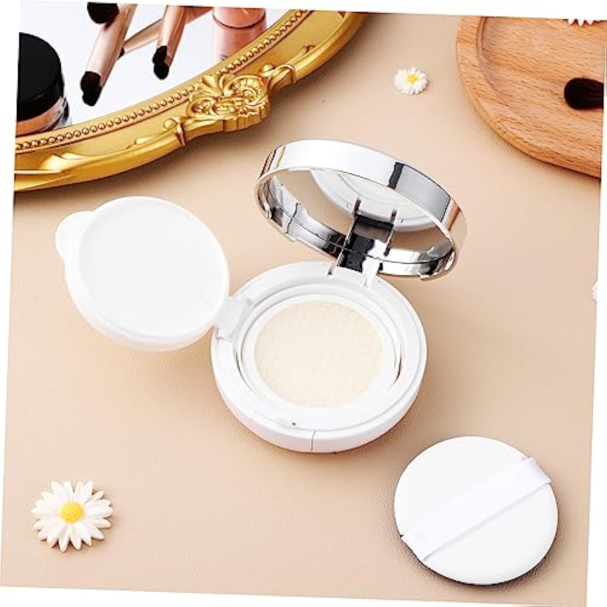 2pcs Empty Powder Box Portable Puff Box