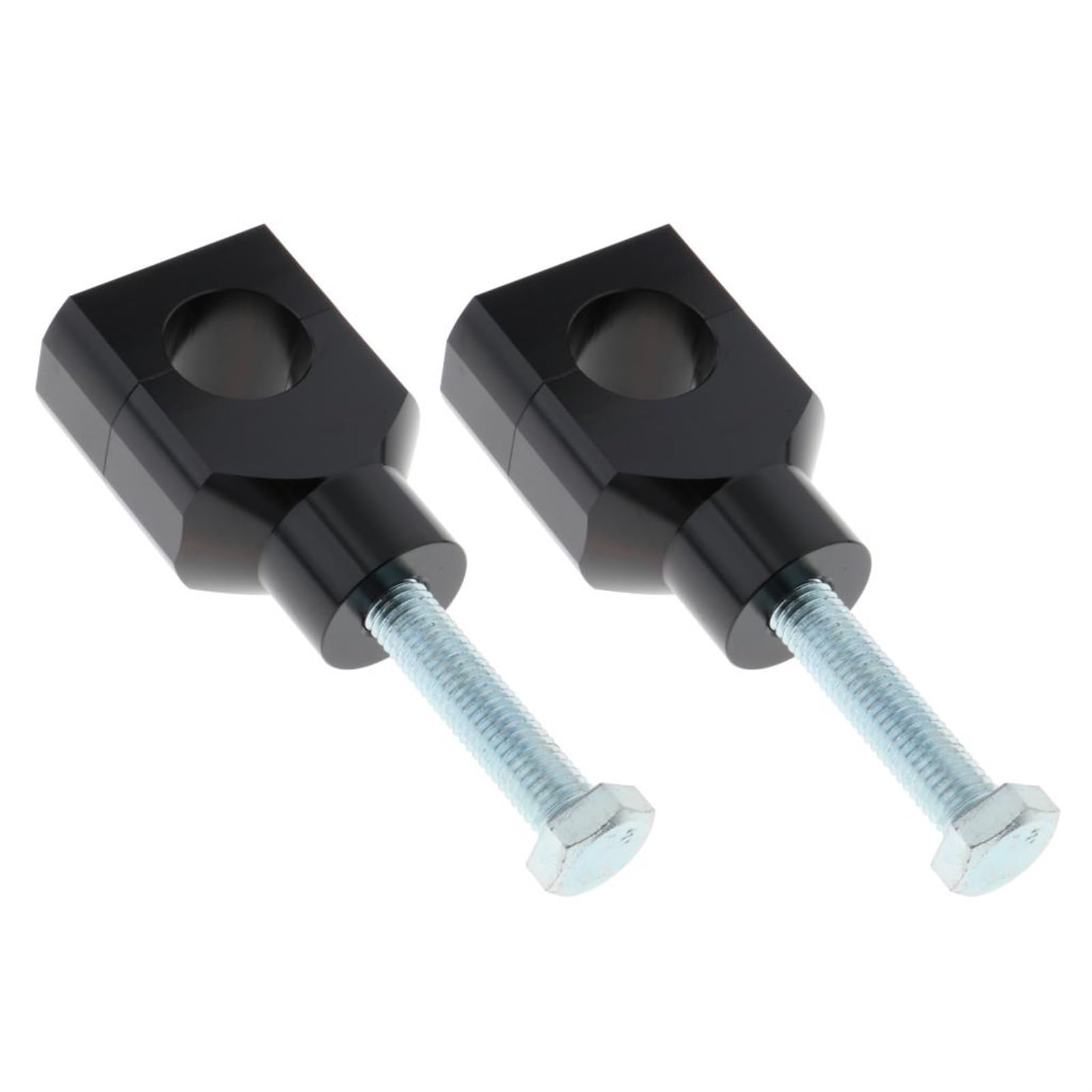 Guidon fat bar riser mount clamp 25mm adaptateur moto noir