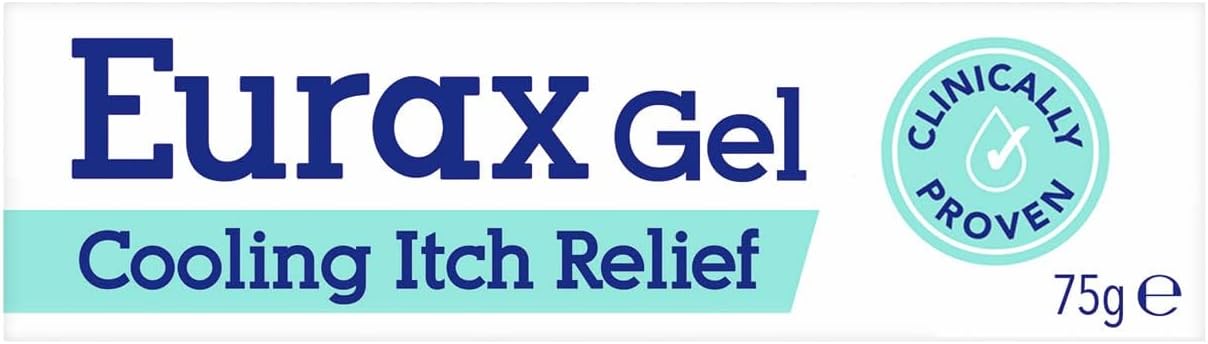 Eurax Cooling Itch Relief Gel, For Dry, Itchy and Irritated Skin, Instant Cooling, Hydrates and Soothes, Reduces the Urge to Scratch, Clinically Proven, 1 x 75g