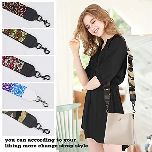 Image of Purse Strap Wide Shoulder Straps, Adjustable Crossbody Bag Strap, Replacement Straps for Women Handbags Canvas(Cheetah)