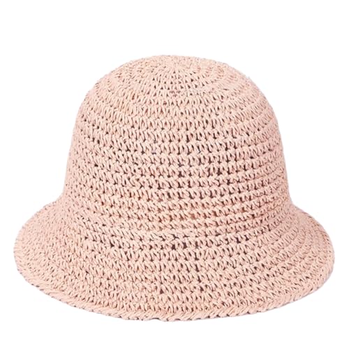 Image of Womens Floppy Straw Sun Hat Packable Wide Brim Summer Beach Hat Foldable Crochet Bucket Hats